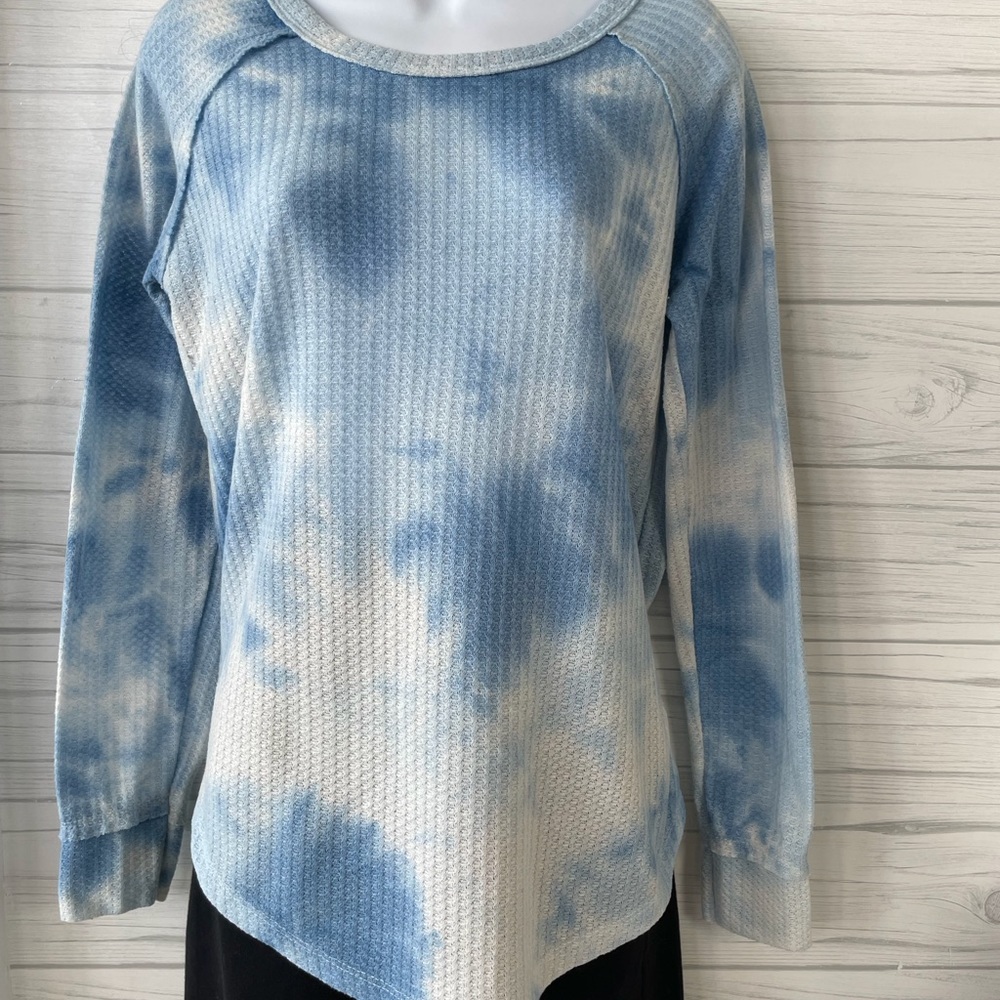 Rue21-tye dye waffle knit cozy sweater top.